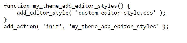 Create editor style