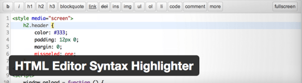 html editor syntax highlighter