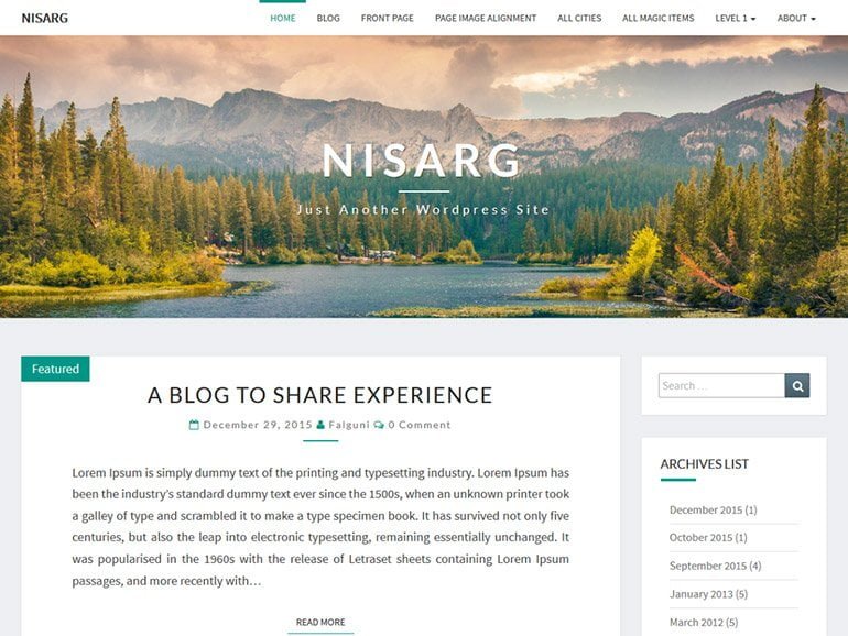 Nisar Blog Theme