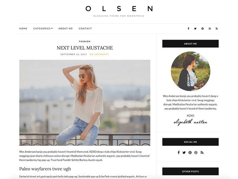 Olsen Light Blog Theme