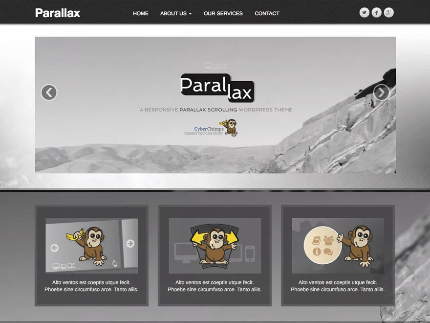 Parallax One WordPress theme