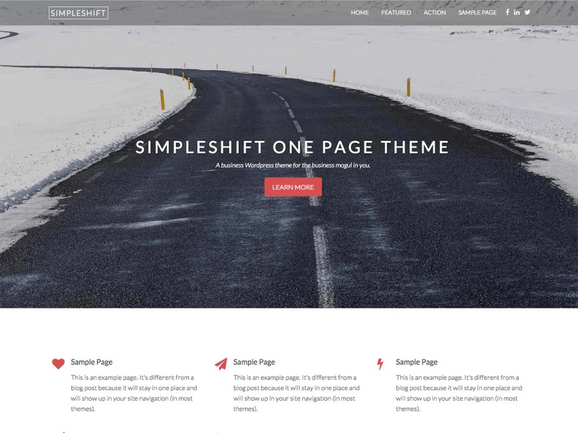 Simpleshift WordPress theme