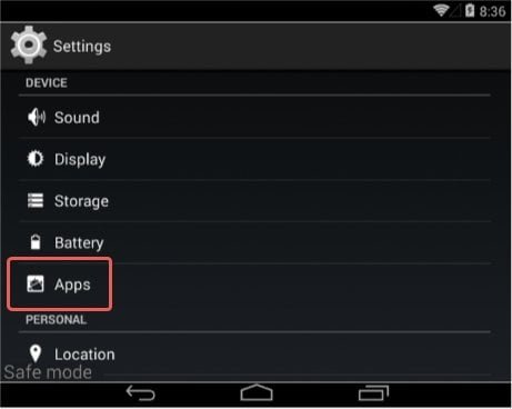 android settings menu