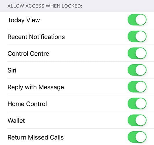 iphone lock screen