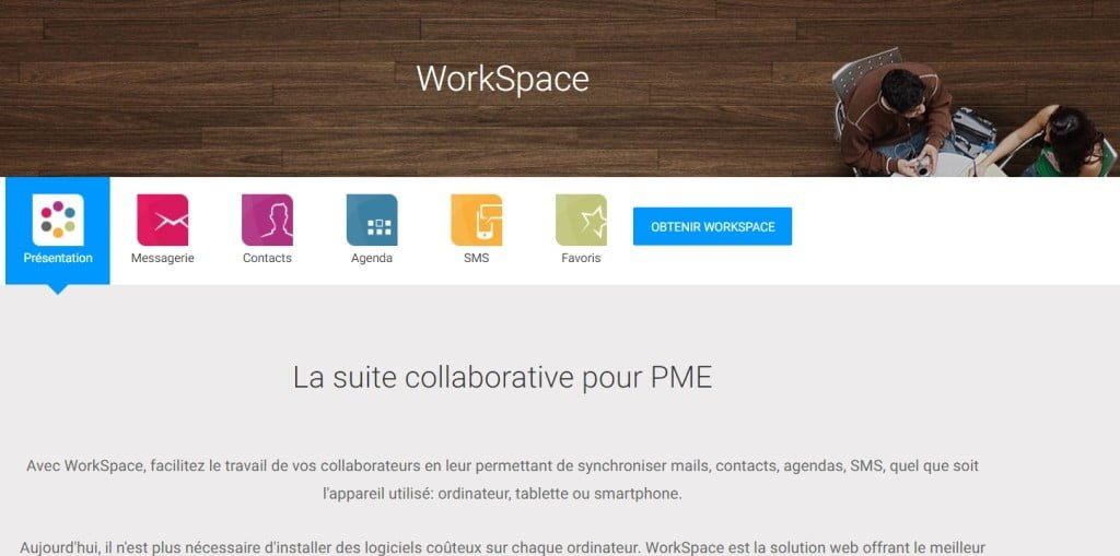 Plateforme WorkSpace pour gérer vos emails professionnels
