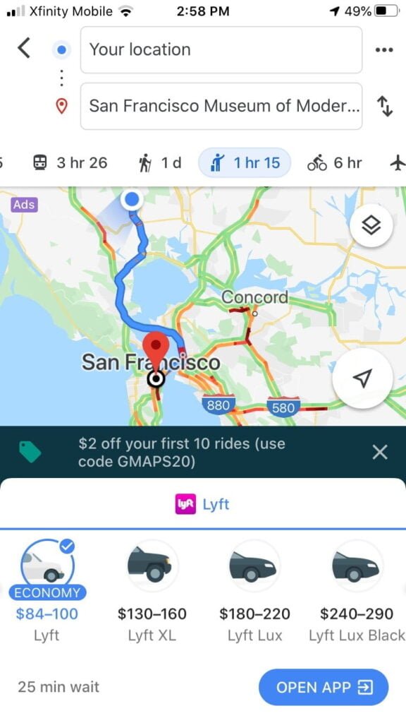 Google Maps appelle un taxi1