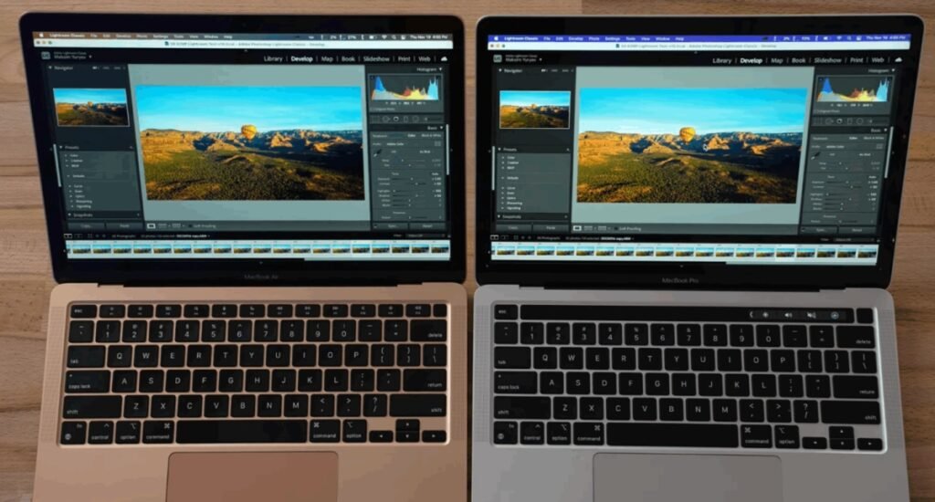 Comparaison des écrans M1 MacBook Air vs Pro