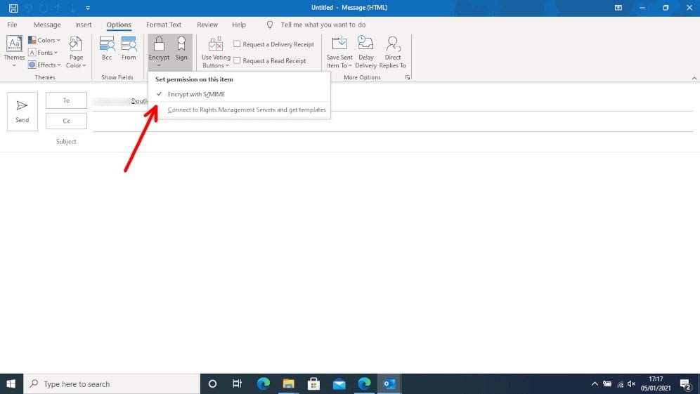 vérifier le cryptage, crypter les emails dans Outlook